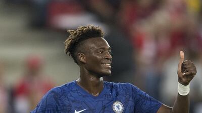 Tammy Abraham gestures during the friendly. Getty