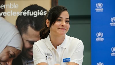 Yusra Mardini is in Paris for her third Olympics, but this time as a reporter rather than an athlete. Photo: UNHCR