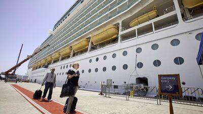 Through April, Mina Rashid, above, is expected to have received 103 ship calls with more than 370,000 cruise tourists. Jaime Puebla / The National