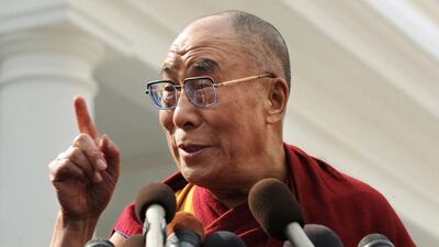 The Dalai Lama at the White House inWashington DC following a meeting with US President Barack Obama. Michael Reynolds / EPA