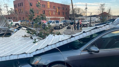 The tornado left a trail of destruction across the state. AP