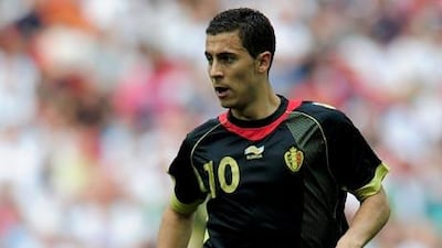 Eden Hazard of Belgium in the ball during the international friendly match between England and Belgium.