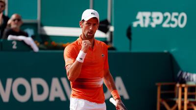 Novak Djokovic during the final. AFP