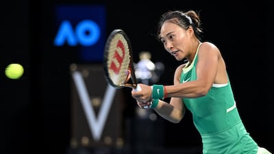 Qinwen Zheng was playing in her first Grand Slam final. EPA