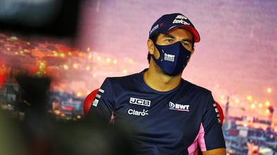 Racing Point driver Sergio Perez was forced to quarantine in the UK after he contracted the coronavirus. EPA