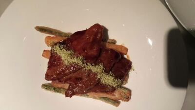 Stir fry rib eye beef from Hakkasan Dubai. Photo by Saeed Saeed
