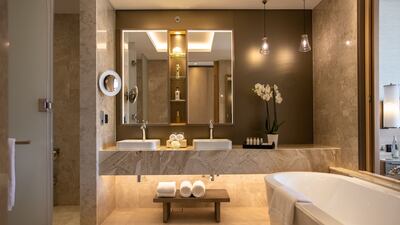 Interiors in an executive one-bedroom suite.