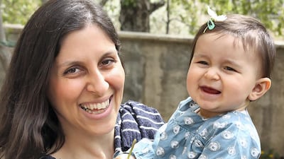 Jailed British-Iranian aid worker Nazanin Zaghari-Ratcliffe with her daughter Gabriella. Free Nazanin Campaign/ AFP Photo