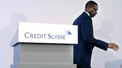 Tidjane Thiam, chief executive of Credit Suisse, had earlier hinted at a wave of job cuts after unveiling disappointing third-quarter profits last year. AP