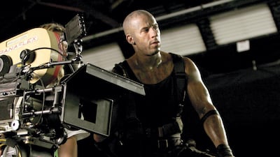 Vin Diesel in 2004 on the set of ‘The Chronicles of Riddick’. Courtesy Universal