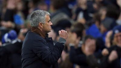 Chelsea manager Jose Mourinho reacts during his team's Champions League win over FC Porto at Stamford Bridge on Wednesday night. Eddie Keogh / Reuters / December 9, 2015