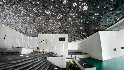 A tranquil scene at The Louvre Abu Dhabi. Victor Besa / The National