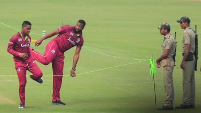West Indies captain Kieron Pollard in Cuttack on Saturday. AP