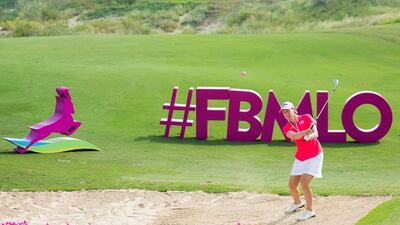 Sweden's Annika Sorenstam practices at the Saadiyat Beach Golf Club. Courtesy Four Communications