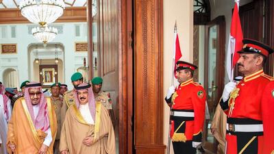 Saudi King Salman arrived in Bahrain on Wednesday on a visit at the invitation of Bahraini King Hamad. SPA