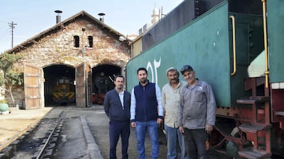 Maan Nasa and his team work for the Jordan Hejaz Railway Corporation, renovating old trains. Photo by Marta Vidal