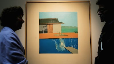 One of Hockney's most famous works, The Splash, painted in 1966. Getty Images