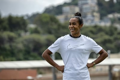 Aziza Sbaity is the fastest woman in Lebanon, and aims to represent her country at the Tokyo Olympics. Courtesy Matt Kynaston