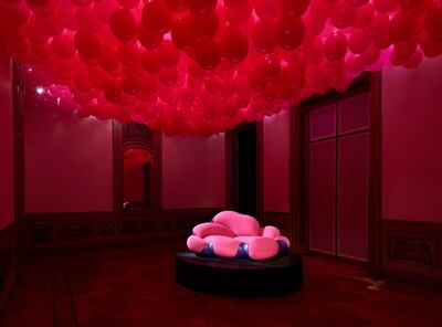 The playful Bomboca sofa by the Campana Brothers is named after the sweets served at weddings and children's parties in Brazil. Courtesy Louis Vuitton