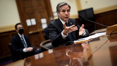 US Secretary of State Antony Blinken reportedly sent a letter to the Afghan president saying the US intends to ask the UN to convene a peace conference. Pool via REUTERS