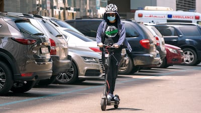 E-scooter safety has become a concern. Victor Besa / The National