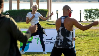 A fitness programme called Active Parks in Abu Dhabi to encourage residents to exercise regularly. Victor Besa / The National