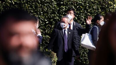 Members of the Chinese delegation leave the Rome Cavalieri Waldorf Astoria hotel after a meeting between US National Security Adviser Jake Sullivan and top Chinese diplomat Yang Jiechi. Reuters