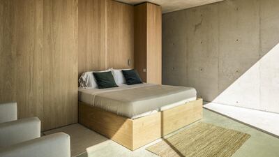 The bedrooms are simple, in keeping with the landscape