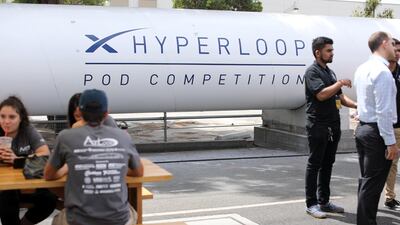 The hyperloop tube runs for over 1 mile at SpaceX’s Hyperloop Pod Competition II in Hawthorne, California. Mike Blake / Reuters