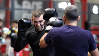 Mohammad Yahya is the first Emirati MMA champion. He defends his title at UAE Warriors Arabia on Sunday at the Etihad Arena. Champs Sports Club, Dubai. Chris Whiteoak / The National