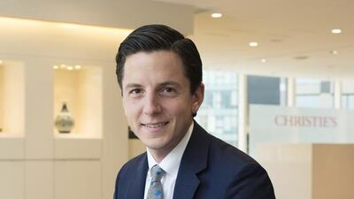 Matthew Rubinger, 27, heads the handbags and accessories division at Christie's, and is in charge of both auctions and private sales. Courtesy Christie's