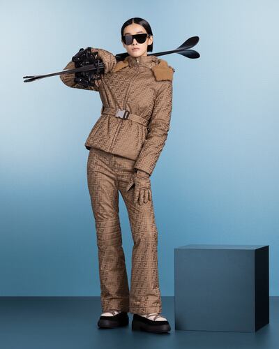 Fendi hits the slope with its new collection of ski wear. Photo: Fendi