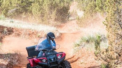 Quad biking at the ranch. Courtesy Red Reflet Ranch