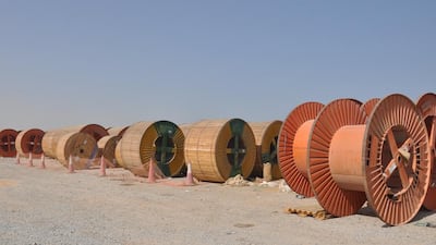 A group of 16 Asian men were arrested for allegedly planning to steal Dh2 million worth of power cables from a construction site in Ras Al Khaimah. Courtesy RAK police department