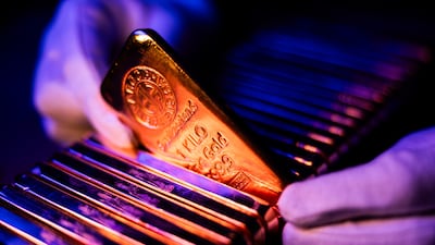 One kilogram gold bars at a bullion dealer in Budapest, Hungary. Traditional financial advice treats gold as a long-term buy-and-hold asset. Bloomberg