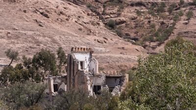 A destroyed building near Amizmiz, in El Haouz region. Bloomberg