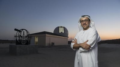 Emirati Thabet Al Qaissieh has built the Al Sadeem Observatory on his family’s farm in Al Wathba and is inviting the public to use the facility to further their understanding of astronomy and to promote the space sector amongst youth. Antonie Robertson / The National