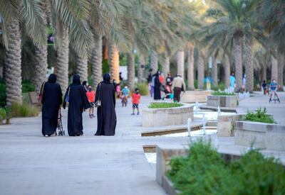 Umm Al Emarat Park a family favourite location in Abu Dhabi. Victor Besa / The National
