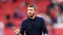 Manchester United manager Michael Carrick after the Premier League defeat to Manchester City. Getty Images