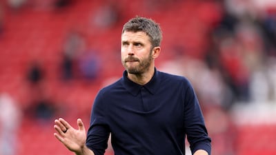 Manchester United manager Michael Carrick after the Premier League defeat to Manchester City. Getty Images