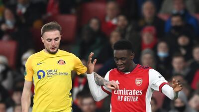 Folarin Balogun: 5 - The youngster struggled to make an impact, playing in a wider role than he usually does in the youth team. The forward had two big chances, with one free header going wide and another chance to shoot being comfortably saved by Burge. EPA