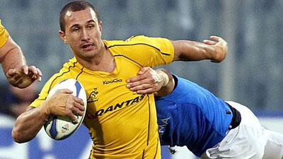 A stomach illness kept Australia’s Quade Cooper, left, out of practice on Thursday.