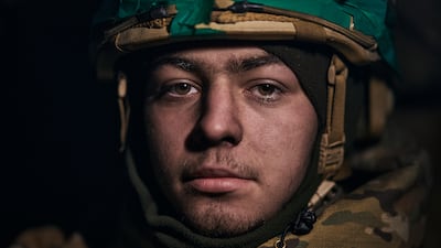 A soldier of the Ukrainian National Guard holds his position in the Serebryan Forest, in temperatures of -15°C in January 2024, in Kreminna, Donetsk Oblast. Getty Images