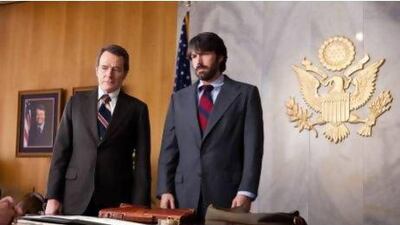 Bryan Cranston and Ben Affleck in the Oscar-nominated Argo, a rescue thriller about the 1979 Iranian hostage crisis