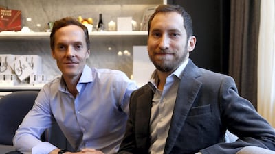 Co-founders of US start-up Juul, Adam Bowen (left) and James Monsees. The entreprenurs came up with the idea while pursuing master’s degrees at Stanford University. Photo: AFP