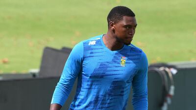 South Africa pacer Lungi Ngidi trains. Getty
