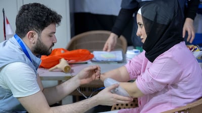 A Palestinian patient receives treatment under the Step of Hope programme. Photo: Wam