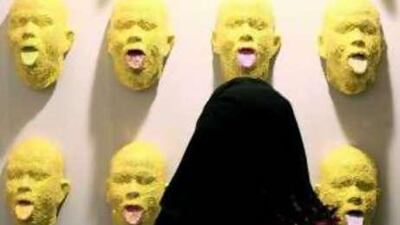 The artparis-Abu Dhabi fair seemed to draw younger visitors this year.