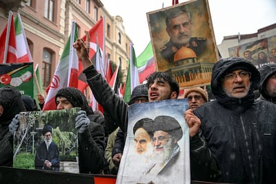 Some Iranians took to the streets for pro-government demonstrations organised by the regime. AFP
