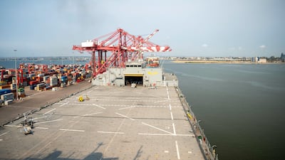 The port at Pointe-Noire in the Republic of Congo. Capital from the UAE flows into renewable energy, logistics, ports, digital infrastructure and other sectors across Africa. Alamy